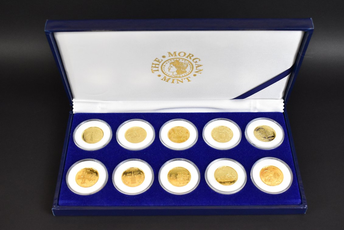 Statehood Quarter Dollars 24 Karat Gold Plated Edition 1999-2000