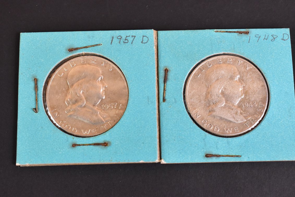 1948 & 1957 Franklin Half Dollars