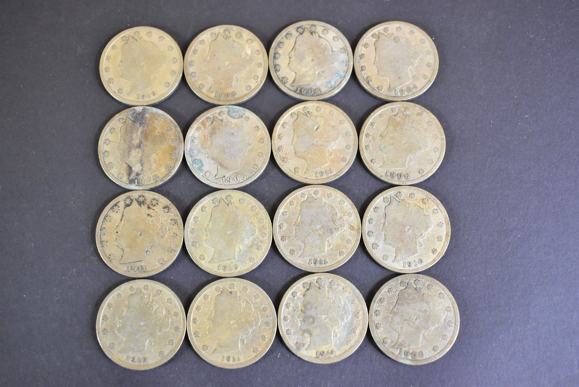 (16) Liberty Head V Nickels