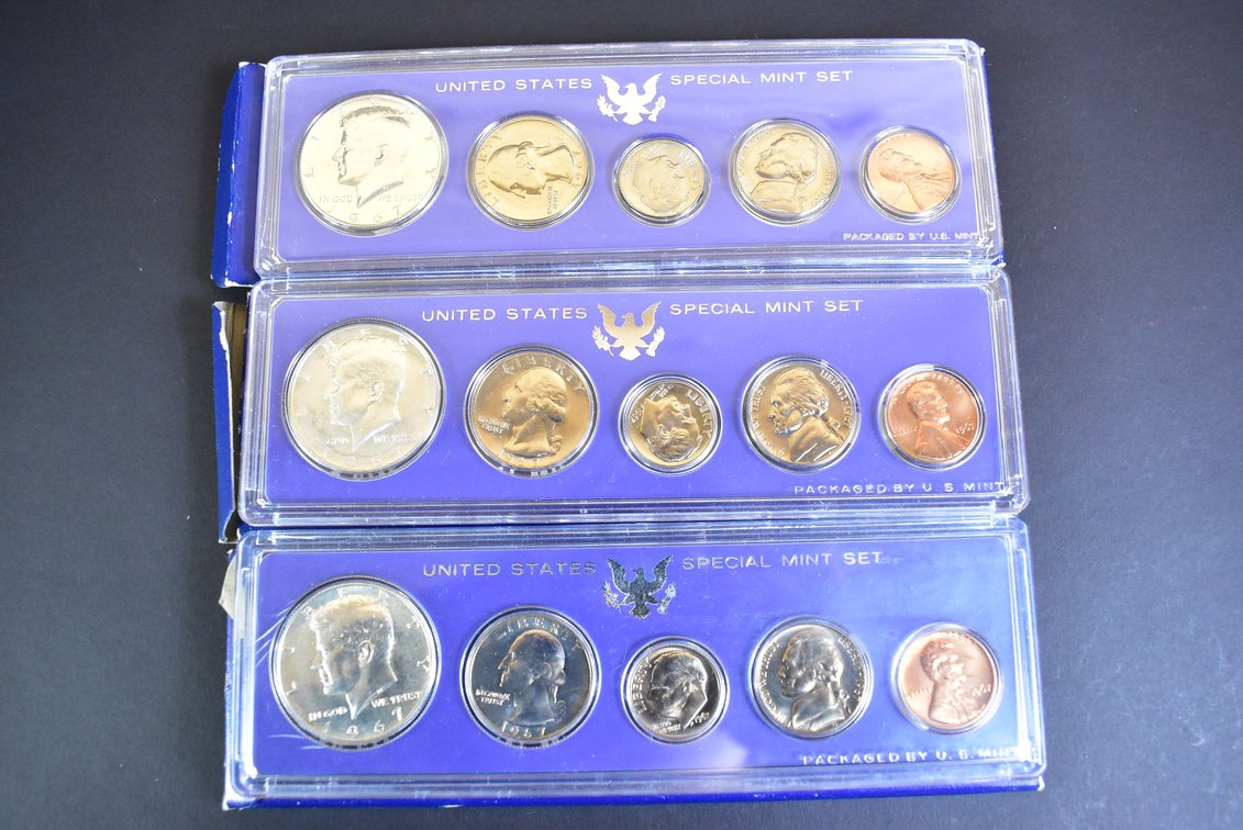 (3) 1967 United States Special Mint Sets