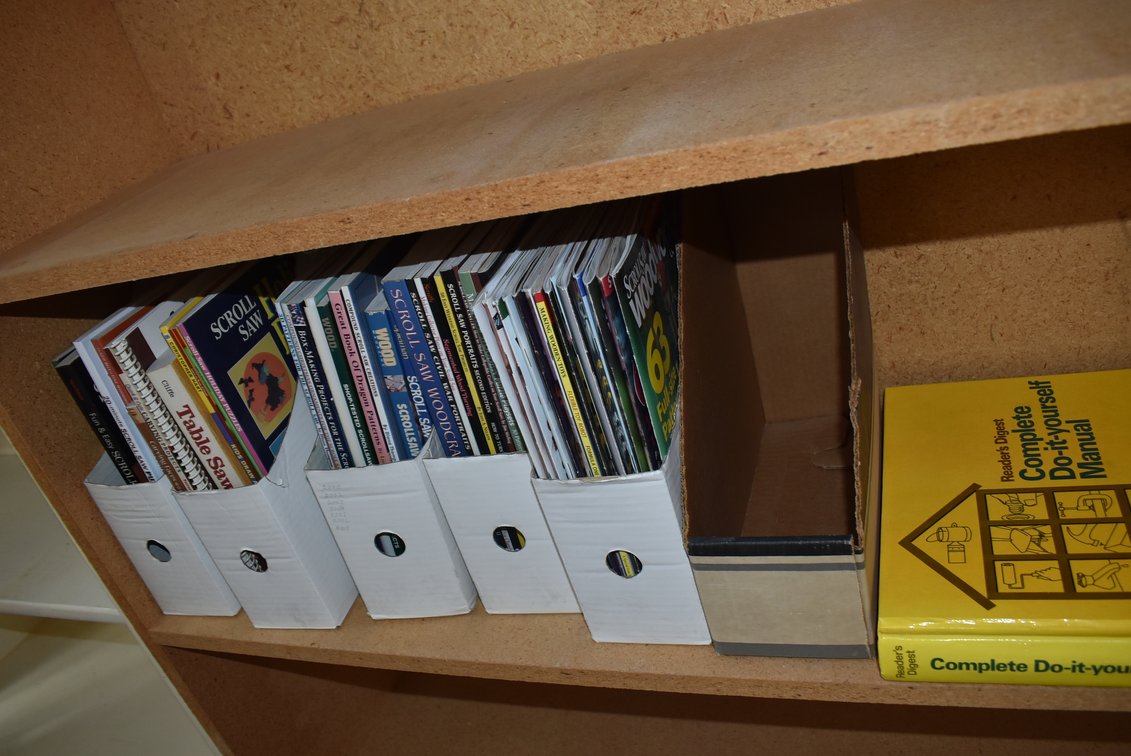 Woodworking Books on Shelf