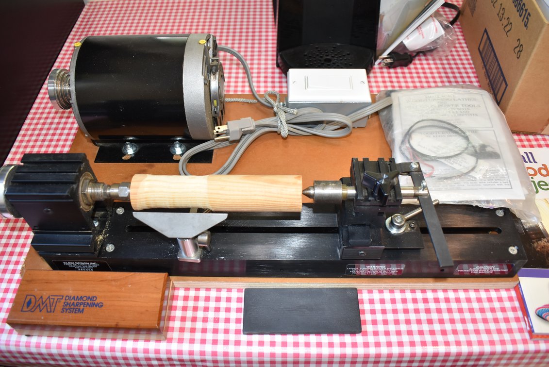 Klein Small Scale Woodturning Lathe w/ Stones & Books