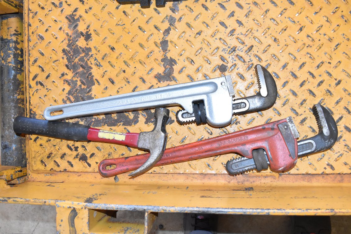 2 Pipe Wrenches & Hammer