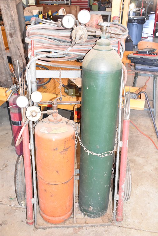 Oxy Acetylene Torch Cart w/ Tanks & Torches