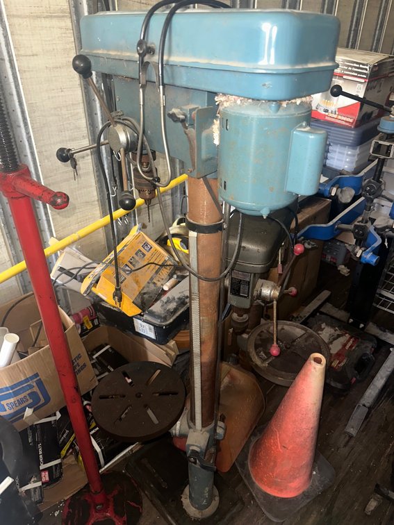 Blue Floor Drill Press