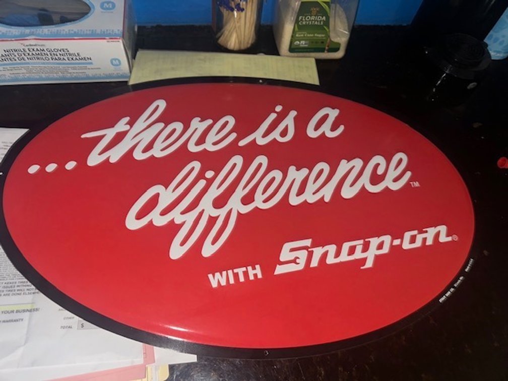 Snap-On Tin Sign