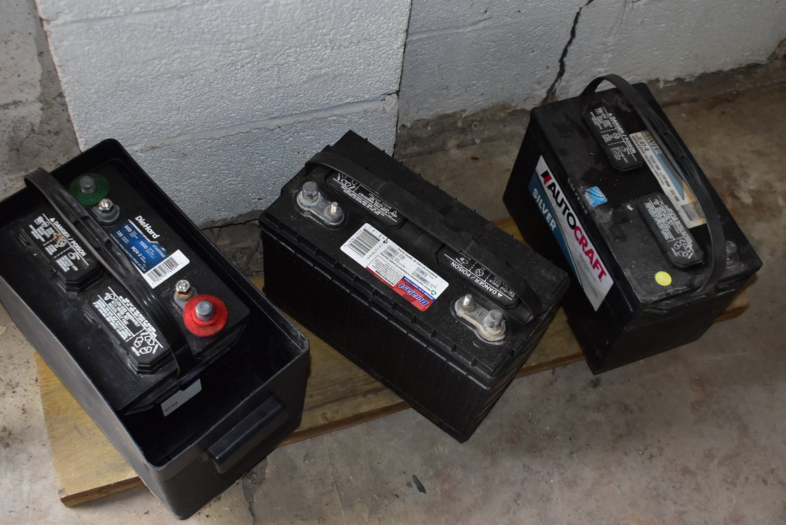 3 Used Batteries