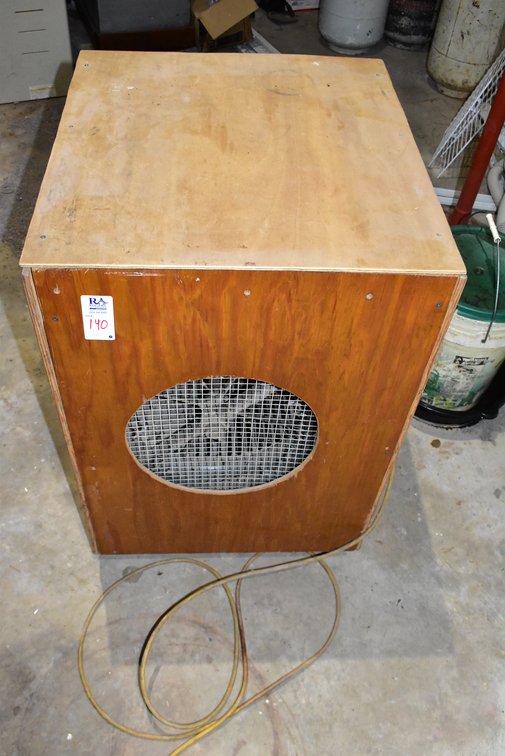 Squirrel Cage Fan w/ Motor in Wooden Box