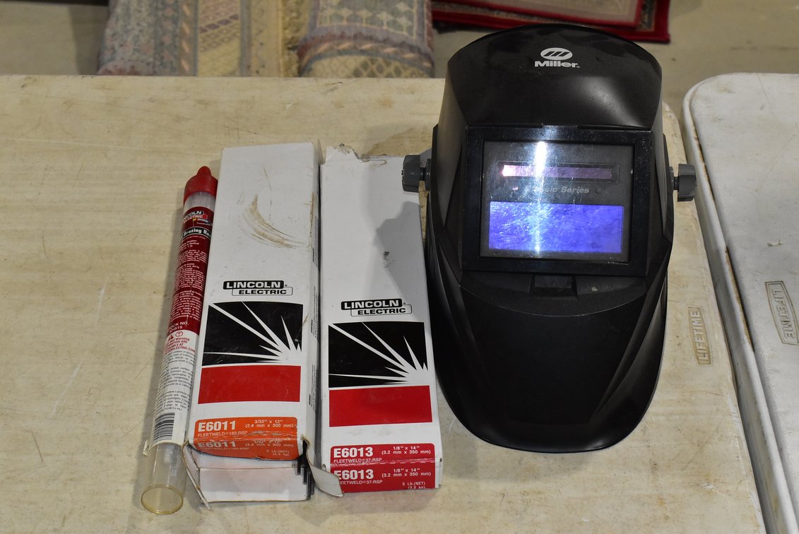 Welding Rods and Helmet