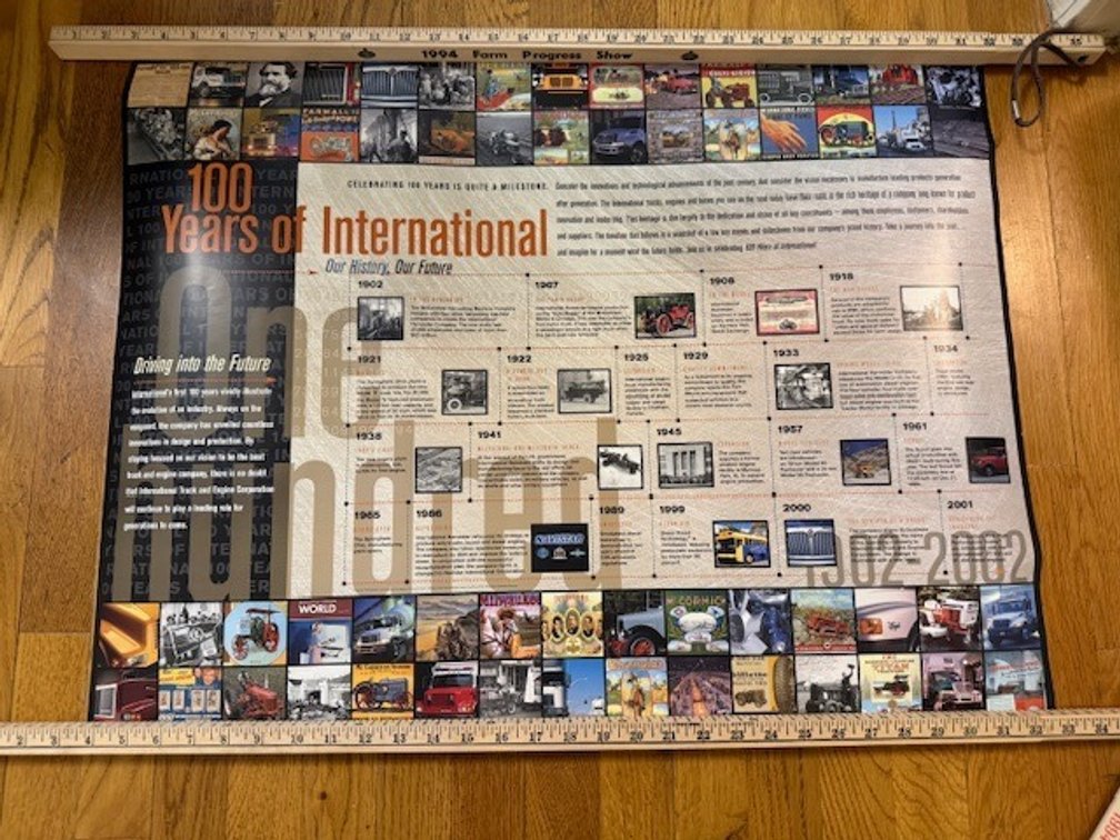 100 Years of IH Trucks Navistar Poster Single Sided
