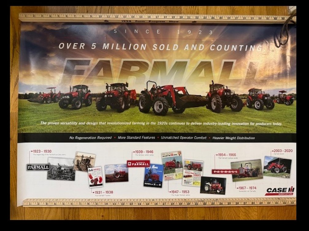 100 Years of Farmall Tractors CaseIH Poster Double Sided