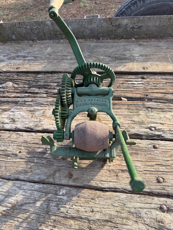McCormick Hand Crank Sickle Grinder