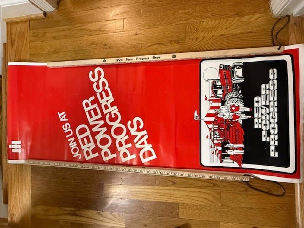 Vintage Red Power Progress Days Poster, Double Sided