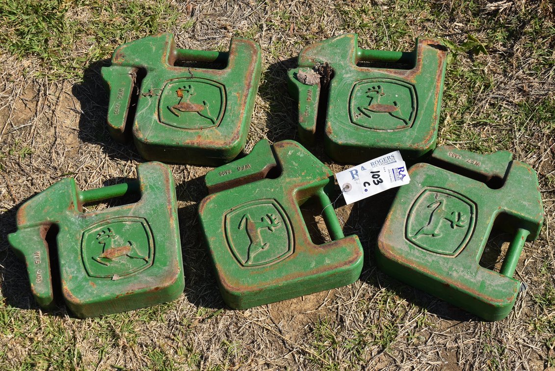 (5) John Deere Tractor Weights