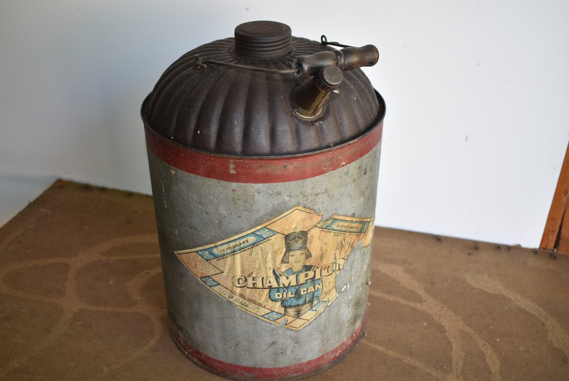 Vintage Champion Oil Can