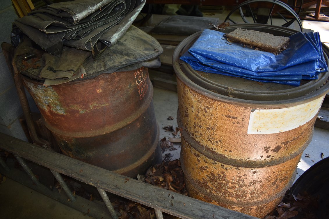2 Metal Barrels