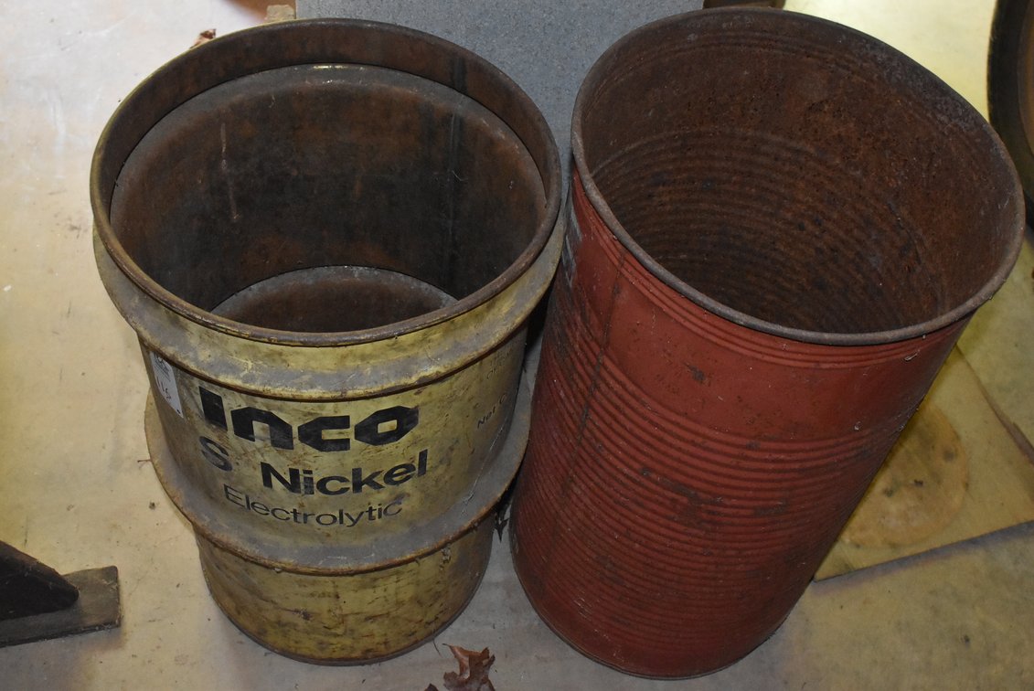 Pair Metal Small Barrels