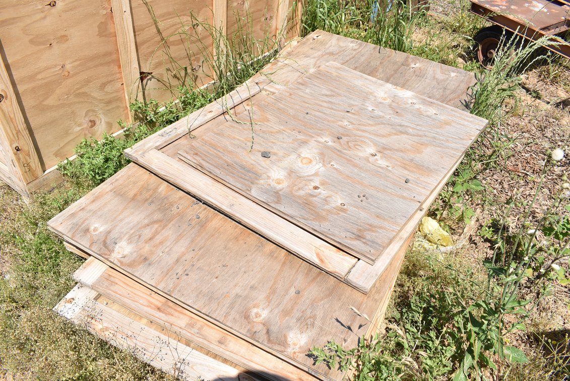 3 Framed Plywood Panels