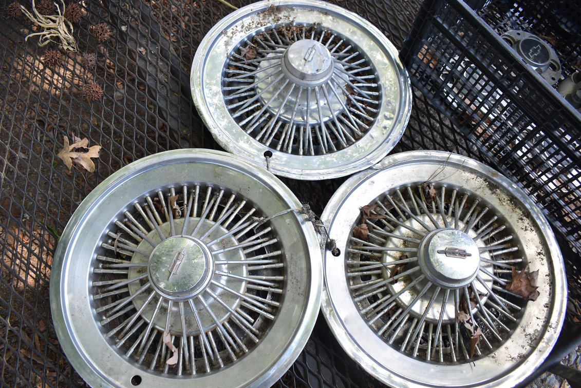 Vintage Wire Spoke Hubcaps