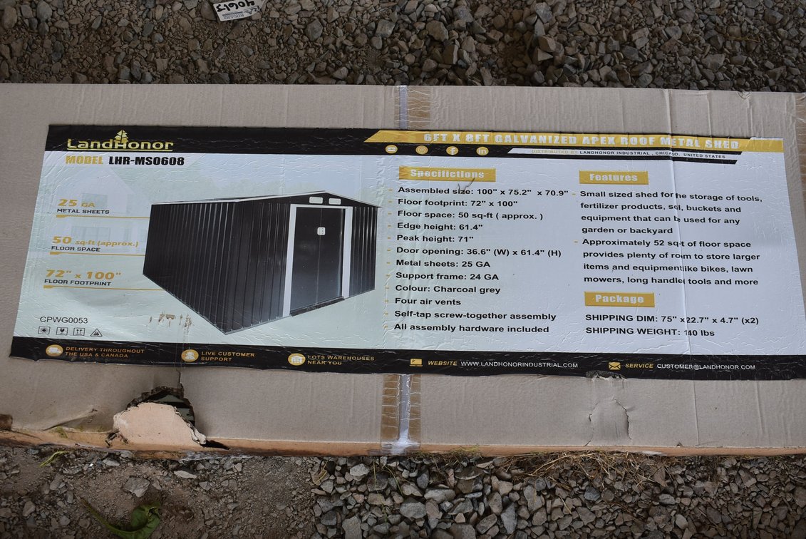 LandHonor 6x8 Metal Shed