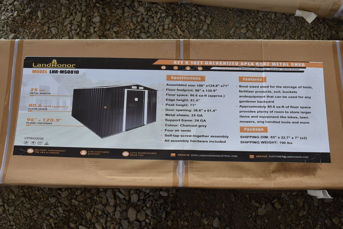 LandHonor 8x10 Metal Shed