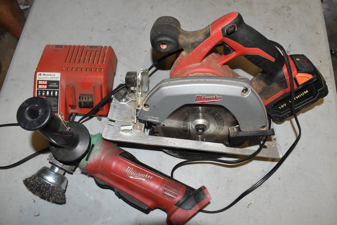 Milwaukee Cordless Circular Saw, Wire Brush