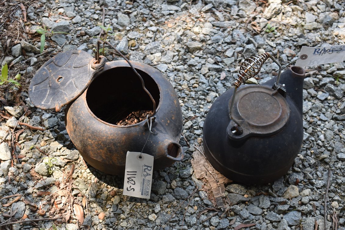 Two Cast Iron Kettles