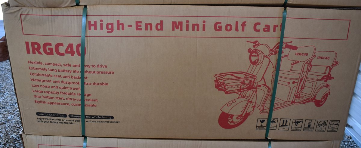 Red 110V Mini Golf Cart