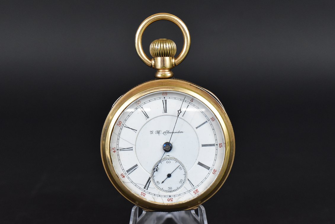 G R Alexander Gold Plated Pocket Watch