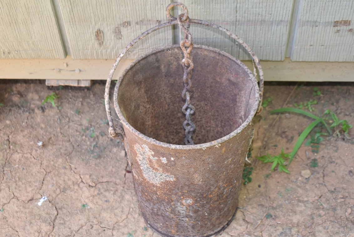 Vintage Well Bucket w/ Chain