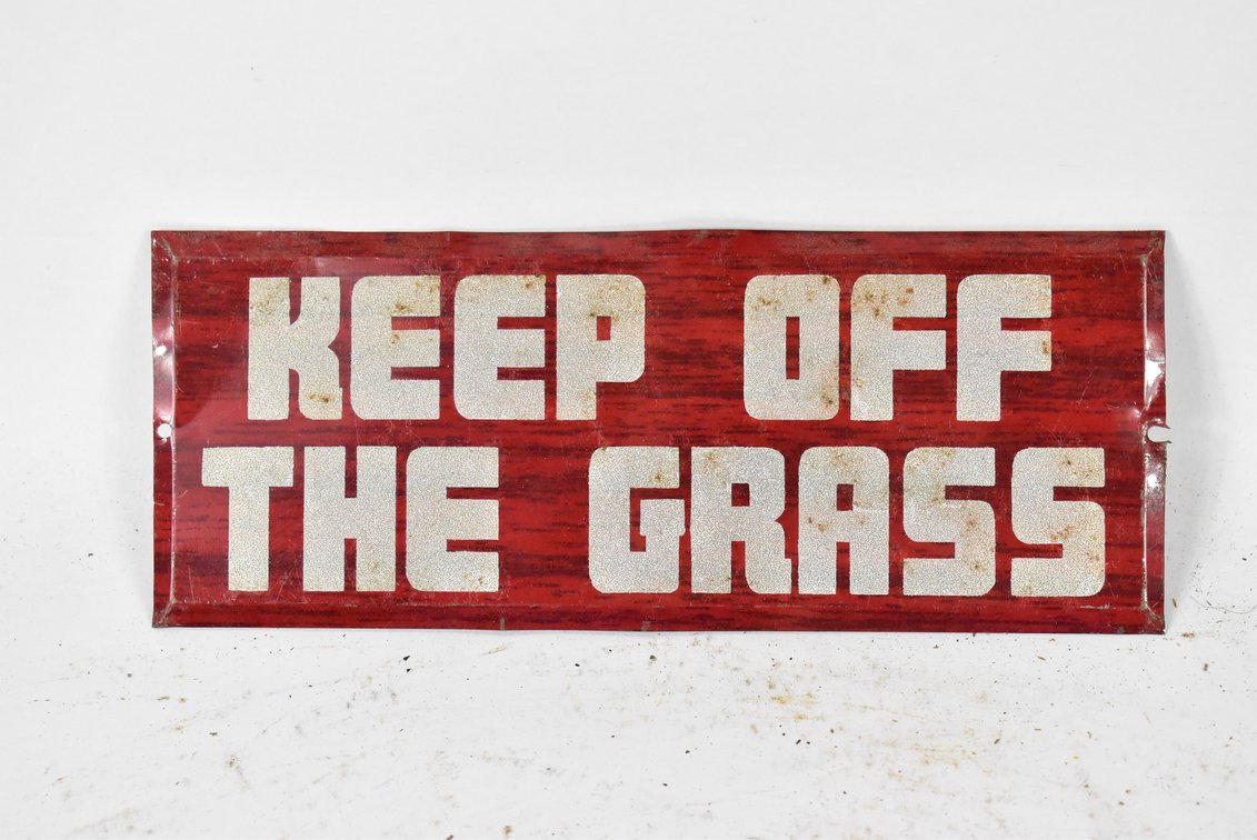 Keep Off The Grass Metal Sign