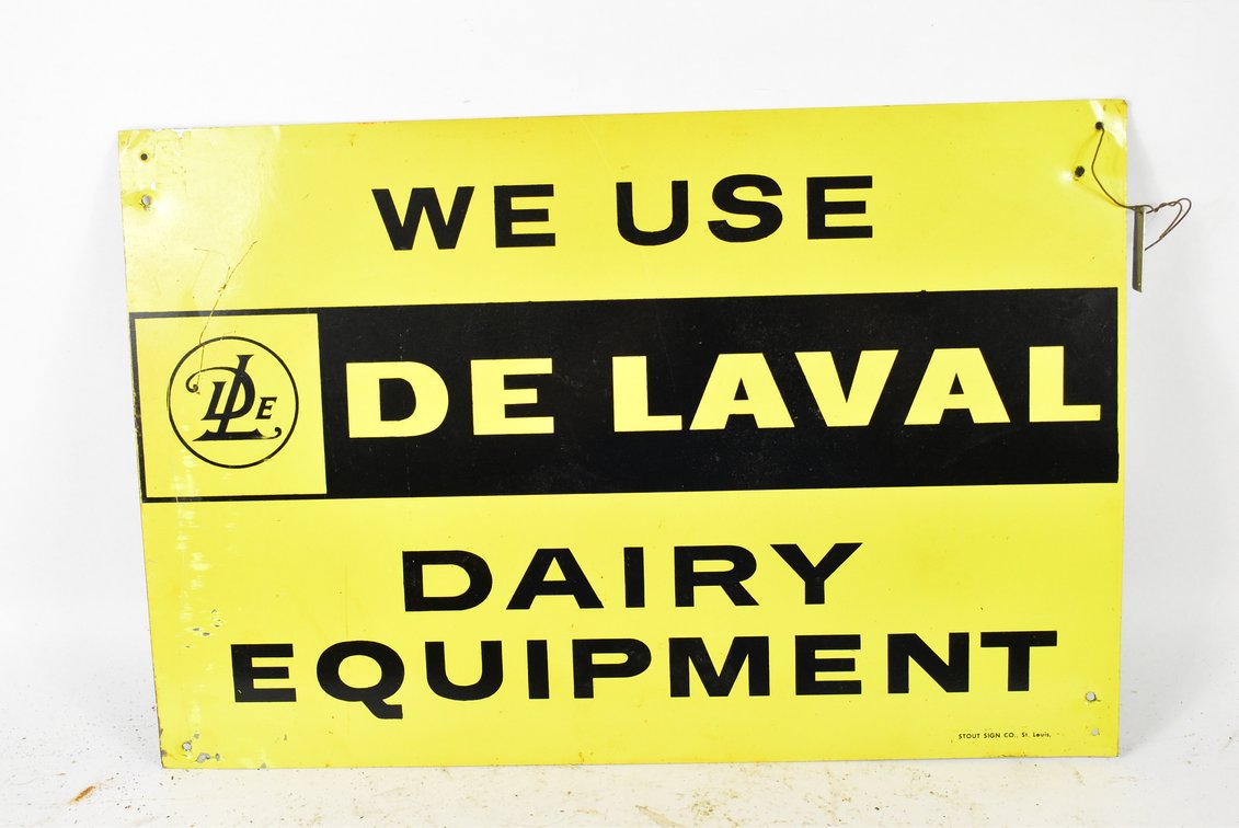 “We Use De Laval Dairy Equipment” Metal Sign