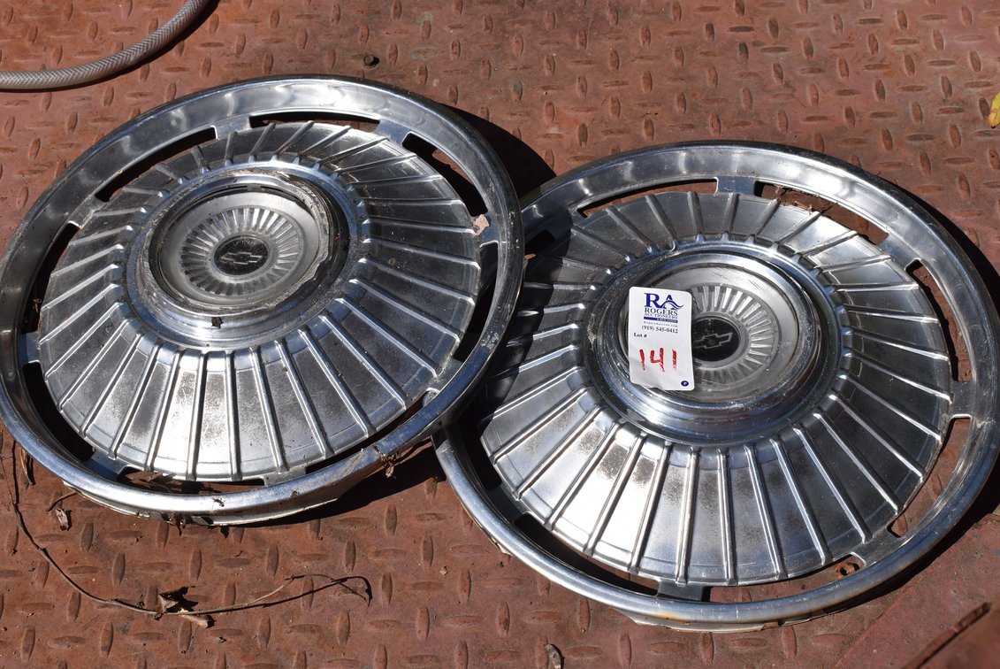 Pair Chevrolet Hubcaps