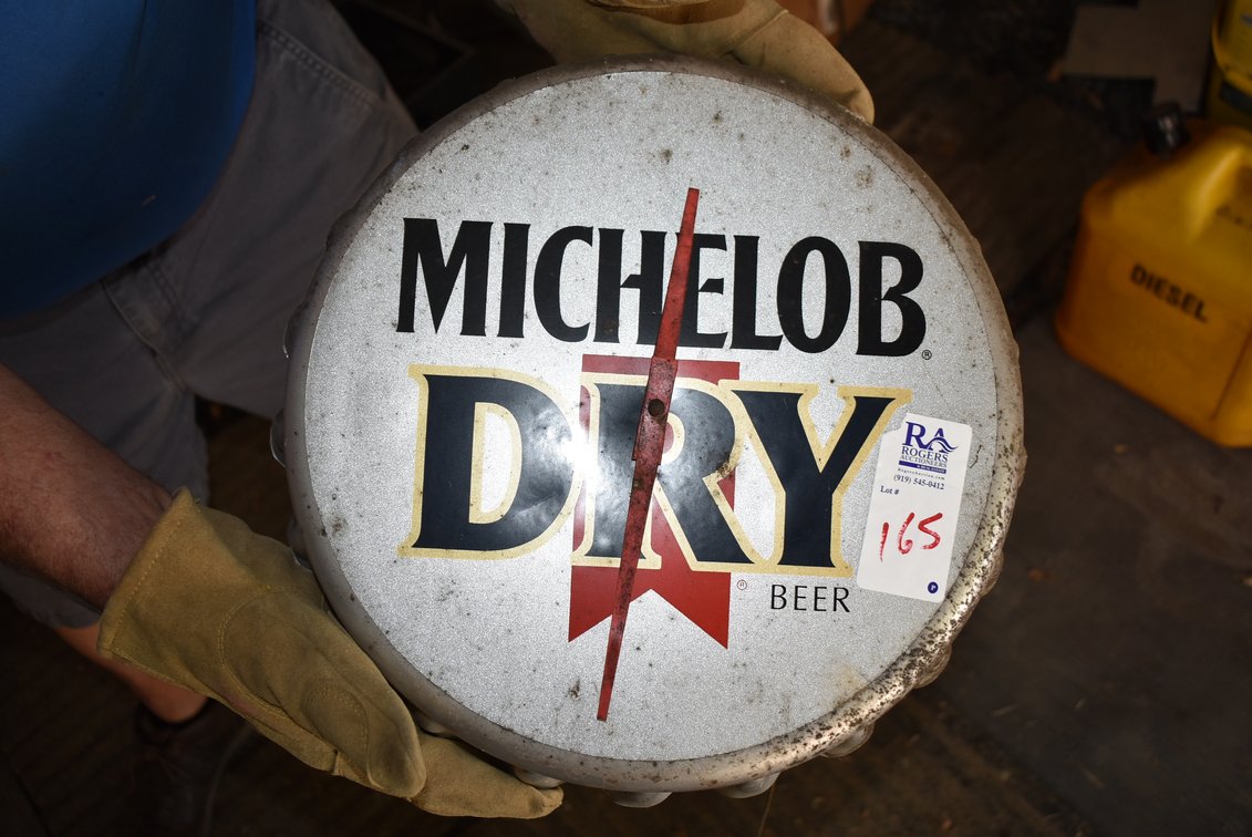 Michelob Dry Beer Sign Clock