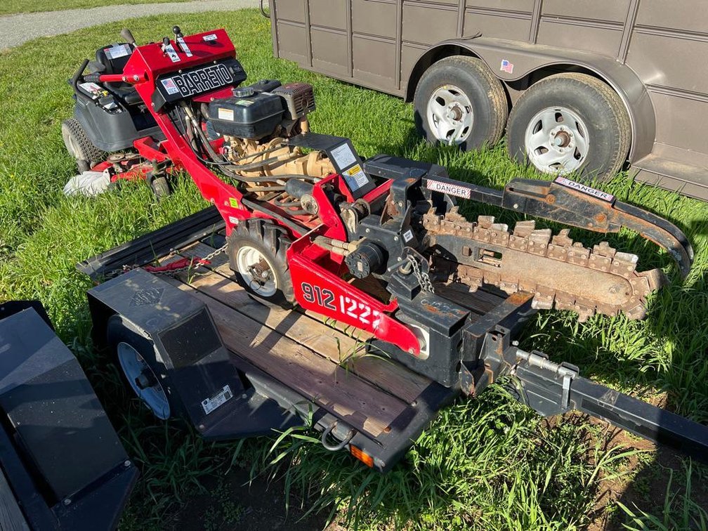 2018 Barreto 912 Trencher w/ 2018 Barreto 4'x6' TBT Trailer *See Video 