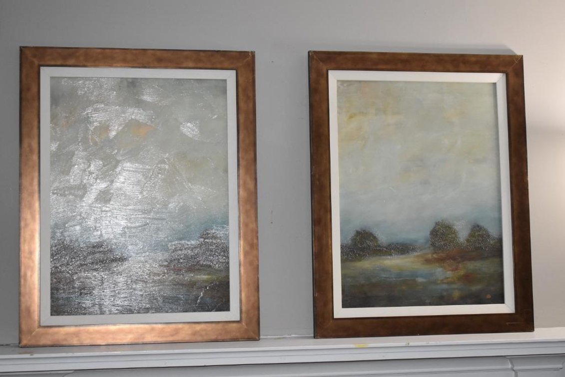 Pair Framed Art Work
