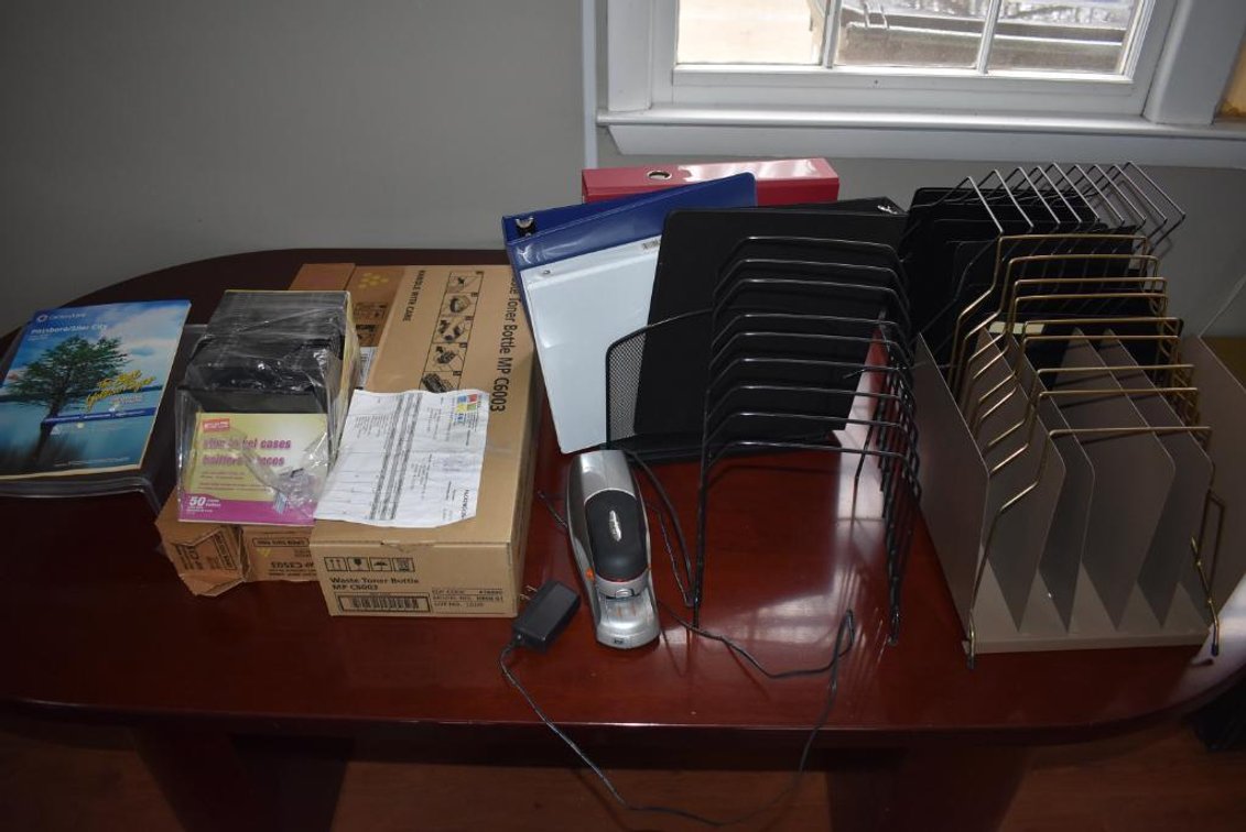 Office Supplies - Electric Stapler, File Holders +