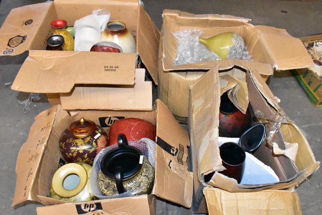 4 Boxes of Continental Vases