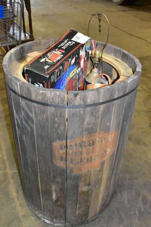 Proudly Wisconsin Cheese Barrel w/ Contents