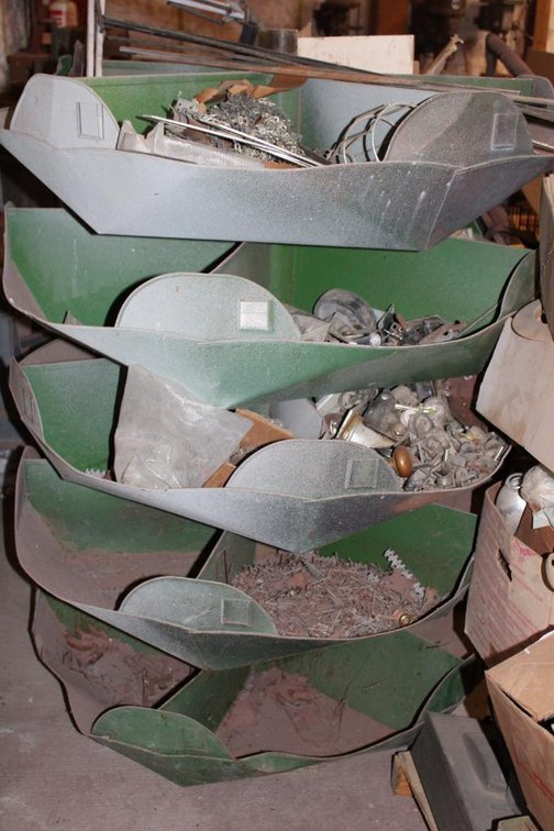 Nail Bin w/ Contents