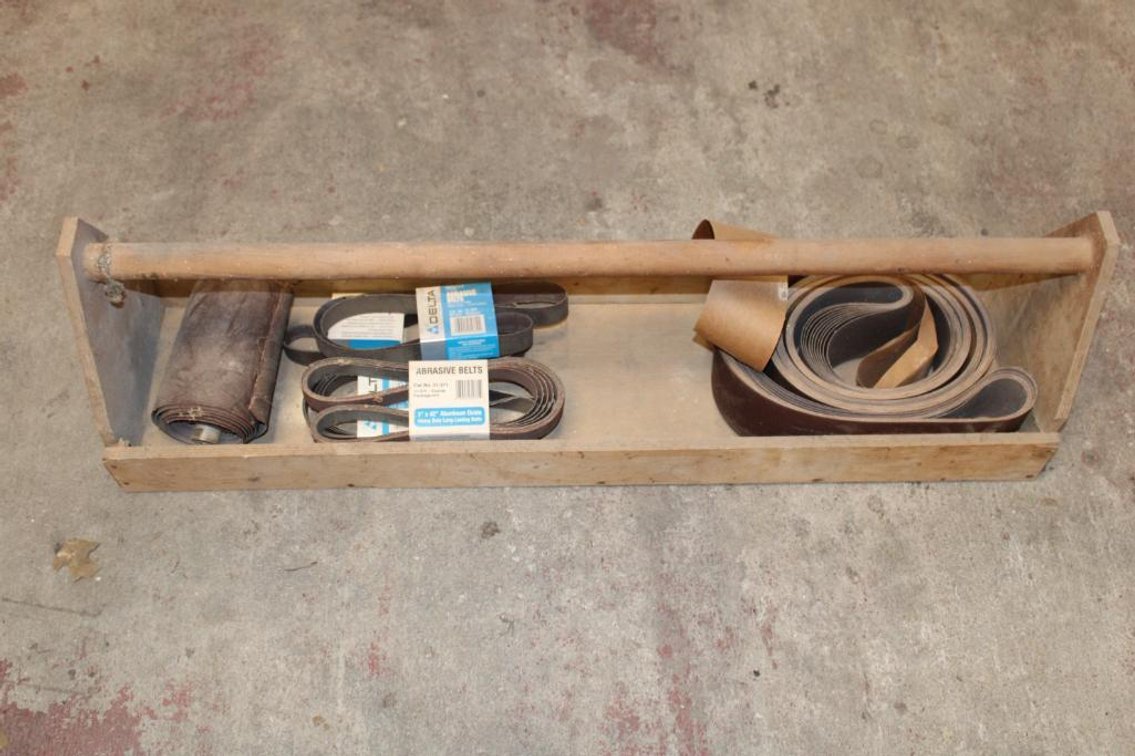Wooden Toolbox w/ Sanding Belts