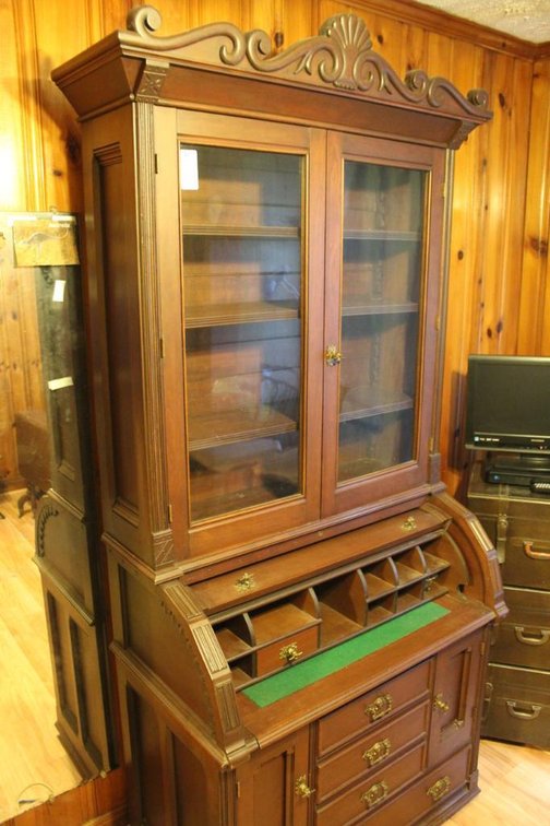 Antique Barrel Top Secretary; Circa 1870's-1890's