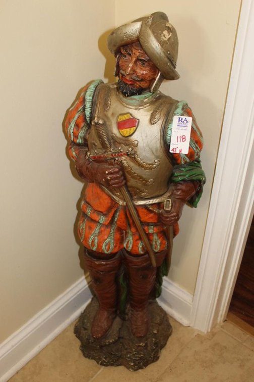 42" Soldier Statue - Heavy Ceramic
