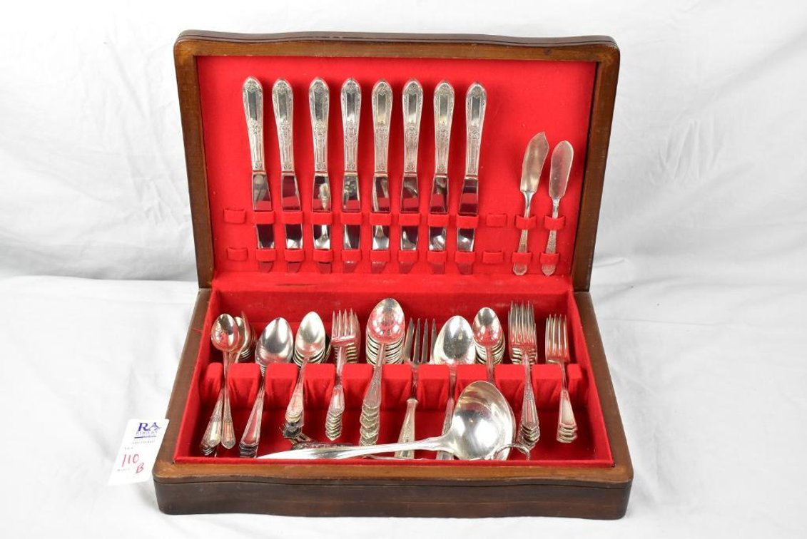 Wm. Rogers Silver Plate Flatware in Box - Silver Plate Flat Ware Utensils