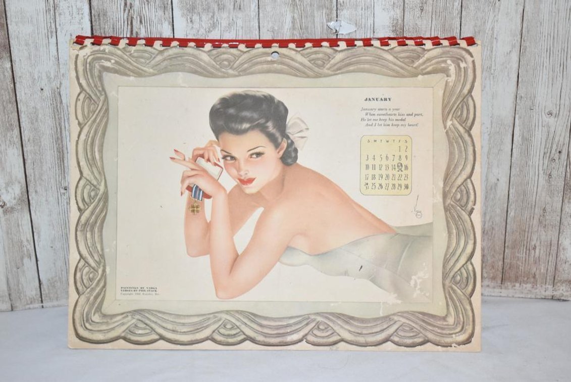 1943 Vintage Girl Calendar - WWII