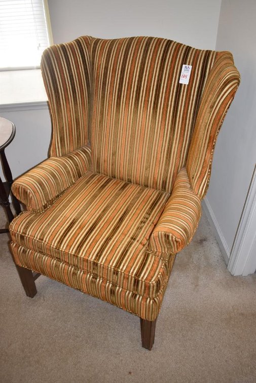 Vintage Upholstered Wingback Chair