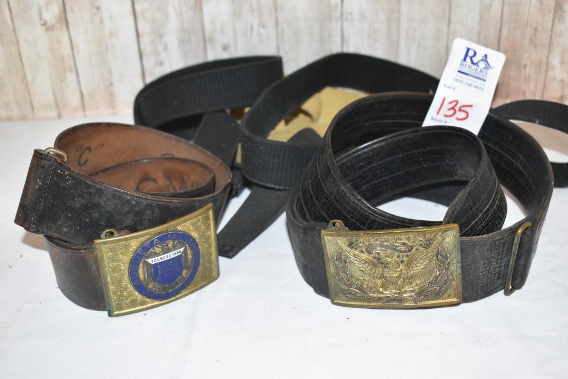 WWII Belts & Buckles - Augusta Military Academy & US Buckles