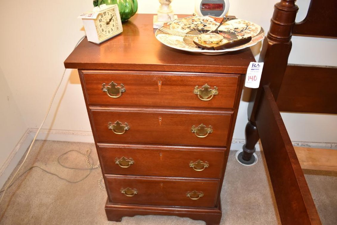 Antique 4 Drawer Side Table Chest