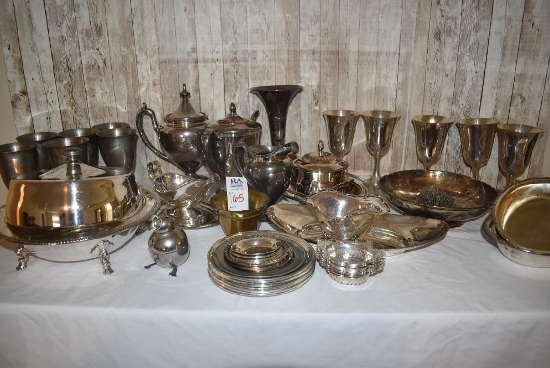 Large Vintage Silver Plated Set