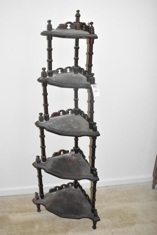 Antique Cherry or Walnut Whatnot Shelf - What Not